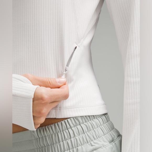 NWT Lululemon It’s Rulu Ribbed Cropped Half Zip - Picture 5 of 8